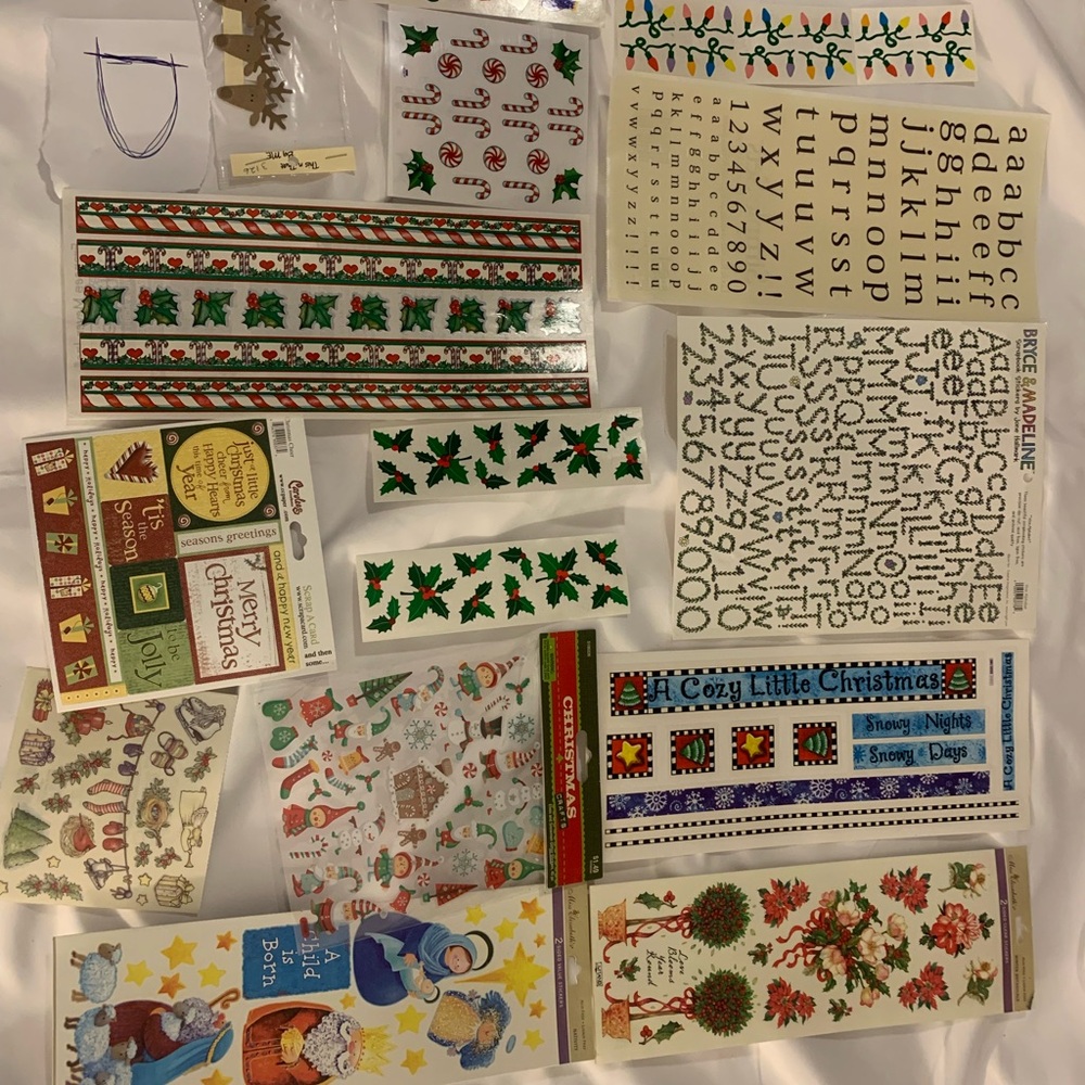 Vintage Christmas Junk Journal Scrapbook 90’s Stickers Sandylion Grossman